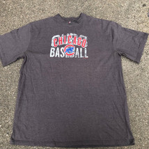 Chicago Cubs MLB Baseball Men&#39;s 2XL XXL Gray Cotton Blend T-Shirt by Majestic - £11.67 GBP