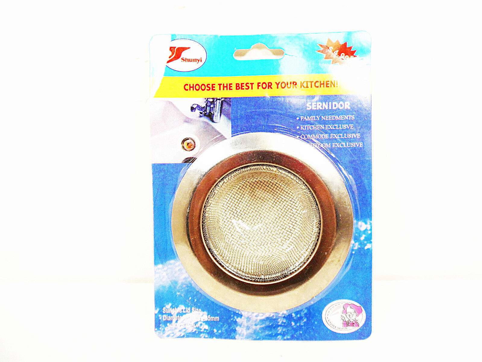 Steel Mesh Sink Drain Strainer Baskets Bath Kitchen Sinks Strainer Baske... - $6.79