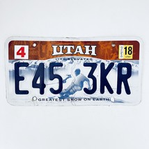 2018 United States Utah Greatest Snow On Earth Passenger License Plate E45 3KR - £14.78 GBP