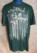 Men&#39;s Converse~L~Green Drip Shoe Short Sleeve T-Shirt - £11.03 GBP