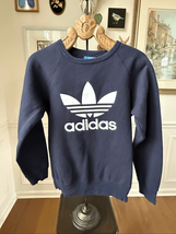 Adidas Navy Blue Trefoil Logo Sweatshirt S - $18.00