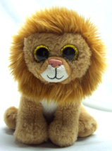 Ty Beanie Boos Big Eyed Louie The Lion 6&quot; Plush Stuffed Animal Toy 2016 - £11.27 GBP