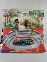 Vintage 1998 Barbie Hot Wheels Nascar 50th McDonalds Happy Meal Toys Display - £31.41 GBP