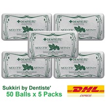 5 x Sukkiri Dentiste Mouth Freshener Mastic Oil Peppermint Sugar Free 50 Balls L - £51.94 GBP
