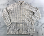 Ralph Lauren Purple Label Button Down Shirt Mens Medium White Blue Check... - $49.49