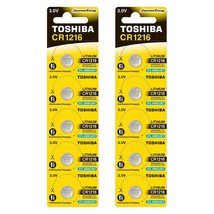 Toshiba CR1216 3V Lithium Coin Cell Battery Pack of 10 - $10.67