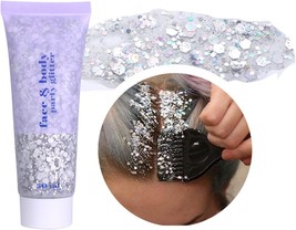 Body Glitter for Eye Face Hair Body Glitter Makeup Long Lasting Sparkling Sequin - £15.38 GBP