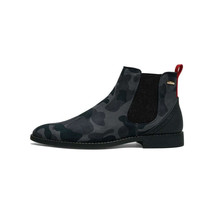 Men TAYNO Chelsea Chukka Micro Suede Soft Comfortable Boot Victorian Black Gray image 2