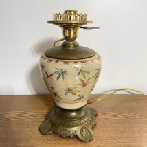Antique Kinkozan Satsuma Awata Ware Meiji Era Oil Lamp Converted Lamp Base - £42.25 GBP