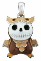 Ebros Furrybones Voodoo Chocolate Hootie Horned Owl Necklace Pendant Jewelry - £12.02 GBP