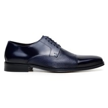 Belvedere Studio Men's Dress Shoes Alexander Deerskin Leather Navy image 2