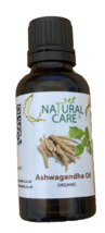 organic Ashwagandha Oil from Natural Care 30ml glass bottle - $15.97