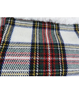 Plaid Christmas Stocking Wondershop 18&quot; long lined Faux fur cuff blended... - £8.62 GBP