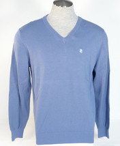 Izod  Blue V Neck Cotton Long Sleeve Sweater Mens NWT - $64.99