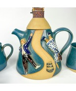 J &amp; G Morten Ceramics Jack And Jill Stoneware Teapot and 3 cups. - £62.75 GBP