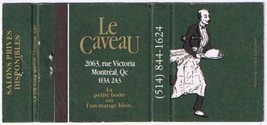 Matchbook Cover Le Caveau Salon Prives Montreal Quebec - £2.22 GBP