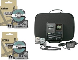 2 Black On Matte Clear Label Tapes And The Lw-Px350 Label Maker From Lab... - £155.85 GBP