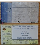 Bon Jovi 2 Vintage Ticket Stubs 1987 Toronto CNE Grandstand McNichol&#39;s A... - $20.22 CAD