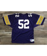 Vintage Russell Athletic Mens XL Minnesota Vikings #52 Hidalgo NFL Purpl... - $37.16