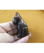 (Y-DOG-SC-722) Red Jasper SCOTTISH Terrier Schnauzer dog dogs FIGURINE G... - £13.70 GBP