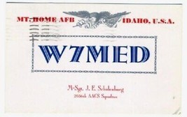 1958 QSL Mt Home AFB Idaho W7MED 2036 AACS Squadron - $8.91