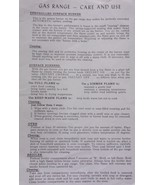 Vintage Michigan Consolidated Gas Company Gas Range Care &amp; Use Sheet - $56.59 MXN