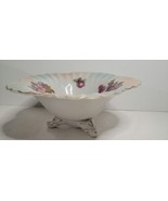 Thames Moss Rose Hand Painted Footed Candy Dish - $12.00