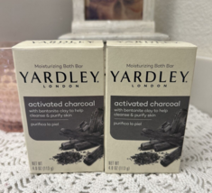 (2) Yardley Activated Charcoal Bar Soap Lardley London Bars 4.25 oz each - £4.71 GBP