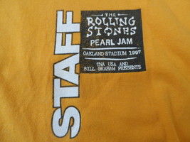 Pearl Jam with Stones Oakland 1997 Staff T-shirt Bridges to Babylon Bill Graham  - £70.44 GBP