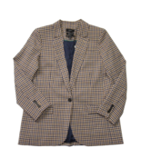 NWT J.Crew Alfie Blazer in Honey Brown Plaid Italian Wool Jacket 12 - £117.68 GBP