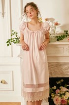 Cotton Victorian Vintage Nightgown| Bridal Summer Lace Nigthgown| Chemise French - £124.03 GBP