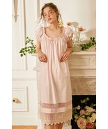 Cotton Victorian Vintage Nightgown| Bridal Summer Lace Nigthgown| Chemis... - £122.63 GBP