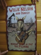 Willie Nelson Donkey Poster and Family with Guitar April 16, 2007-
show origi... - £70.71 GBP