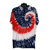 Polo Ralph Lauren Mens Golf Shirt Size Large Tie-Dye Americana Red White Blue - £74.75 GBP
