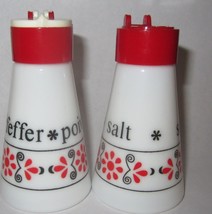 Vintage Milk Glass Salt Pepper Shaker Mid Century multi language  - £12.08 GBP