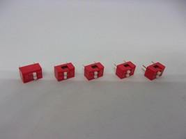 5x Pack Dual 2 Bit 2 Position Way On Off Jumper Slider Selector Switch 4-Pin DIP - £8.51 GBP