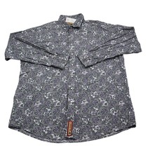 CINCH Shirt Mens XXL Purple Paisley Western Pearl Snap Short Sleeve - £20.01 GBP