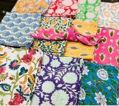 10 Pc Cotton Cloth Napkins Hand Block Print Hand Made Size 16x16 Inch Printed Ho - £27.61 GBP+