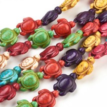 10 Sea Turtle Beads 19mm Large Spacers Ocean Nautical Jewelry Supplies Assorted - $3.82
