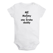 Me + Mommy = One Broke Daddy Humor Baby Bodysuit Newborn Romper Toddler ... - £8.31 GBP