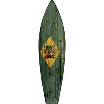 Delaware State Flag Novelty Mini Metal Surfboard MSB-107 - £13.54 GBP
