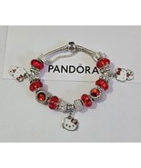 Kitty in Red & White   - Authentic Pandora Bracelet . - $145.00