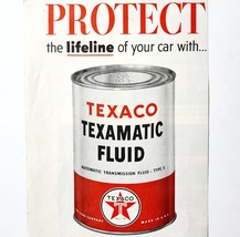 1956 Texaco Oil Texamatic Fluid Advertisement Transmission Fluid Auto DW... - $474.98 MXN