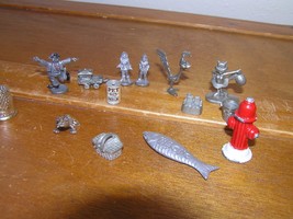 Vintage to Now Large Lot of Miniature Pewter Metal Basket Bucket Fire Hydrant - £18.42 GBP