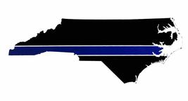 K&#39;s Novelties North Carolina State Blue Line Decal Sticker - £2.70 GBP