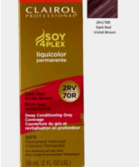 (2) Clairol Professional 2RV/70R Permanente Hair Color Dk Red Violet Brown - $259.22 MXN