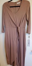 Calvin Klein V-Neck 3/4 Sleeve Tie Knot Sheath Dress Size 8 NWT - $459.79 MXN