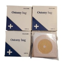 CELECARE Colostomy Bags 10 Pcs x 4 Boxes One-Piece Pouching Ostomy Bags - £43.01 GBP