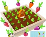 Montessori Wooden Educational Toys For Toddlers,Wooden Toy Carrot Harves... - $35.99