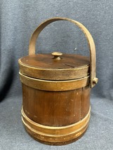 Lovely 10” Antique Firkin Sugar Wood Bucket Early 1900s - £79.38 GBP